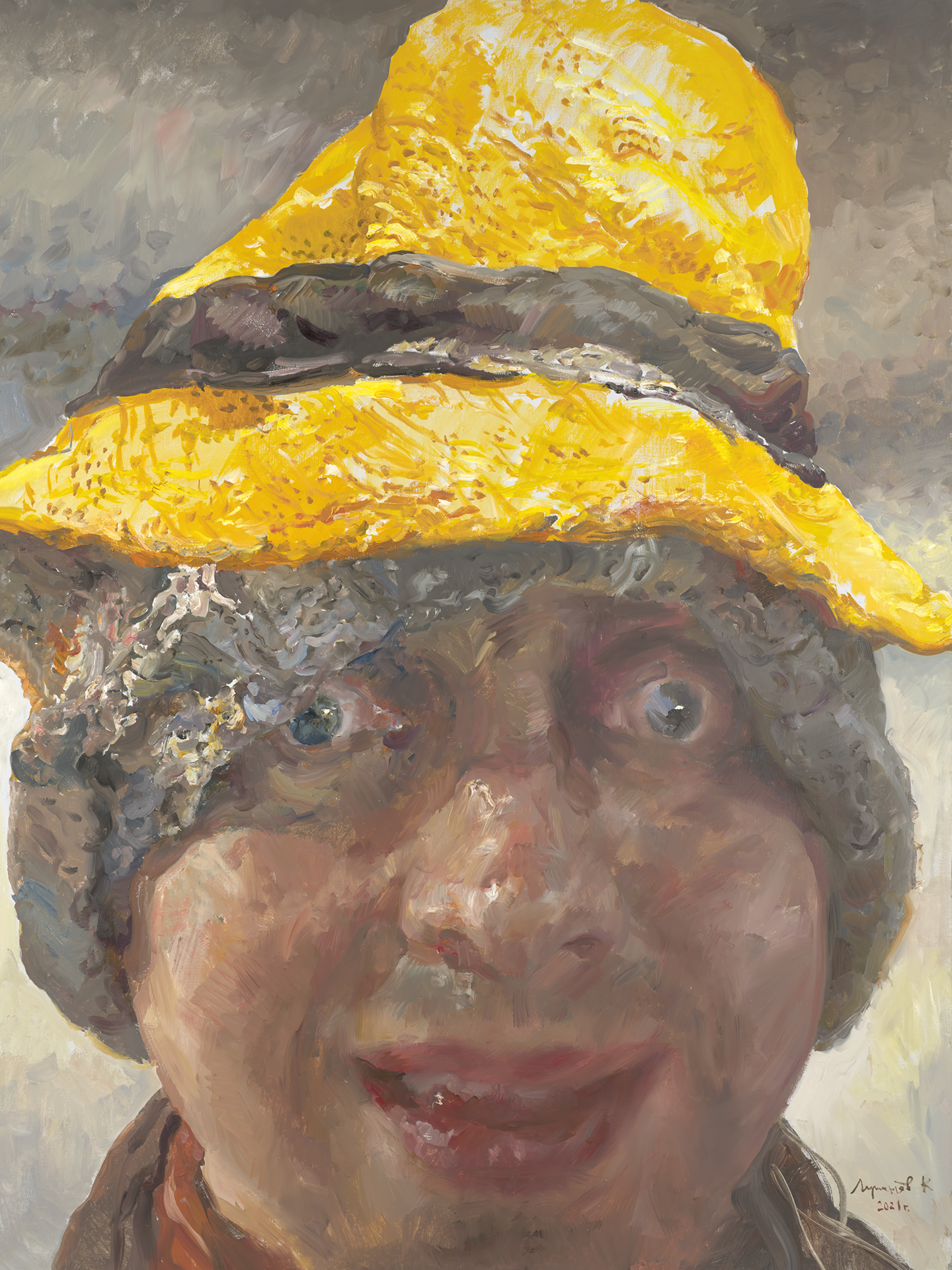 Portrait of an overly friendly man, 2021
