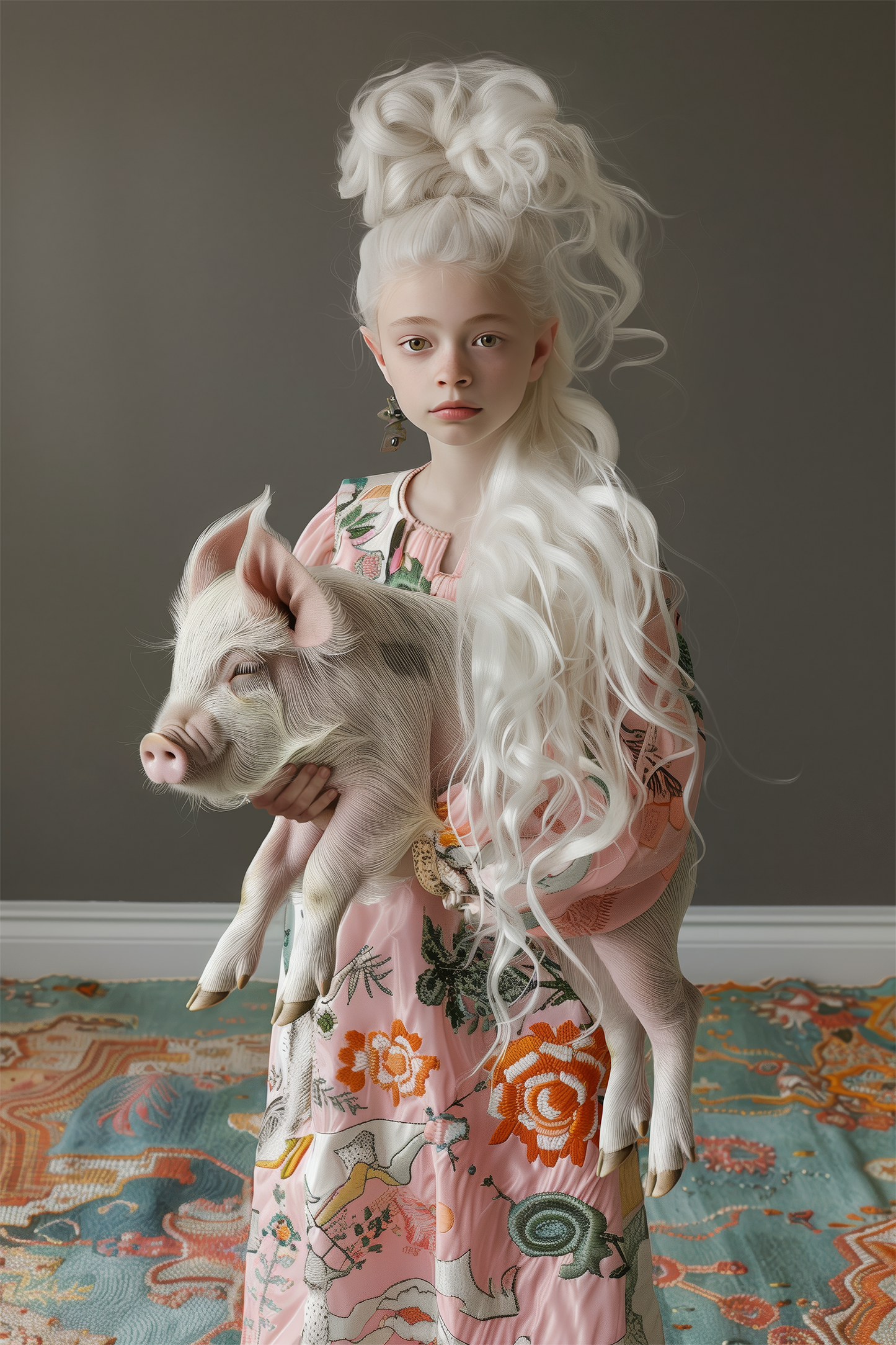 Girl with Pig, 2024