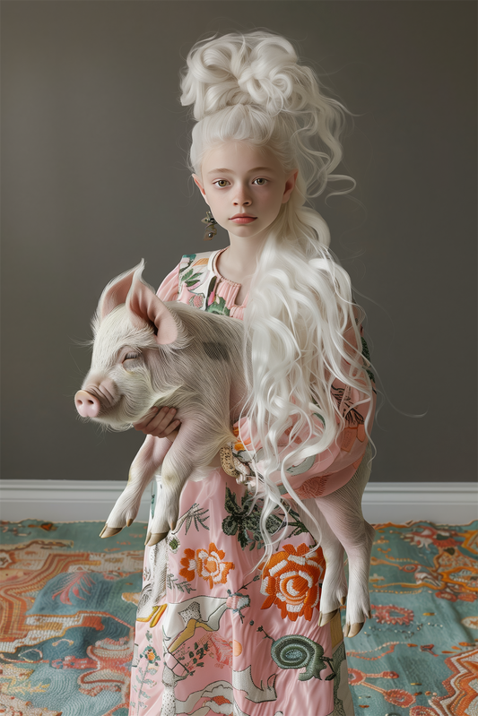 Girl with Pig, 2024