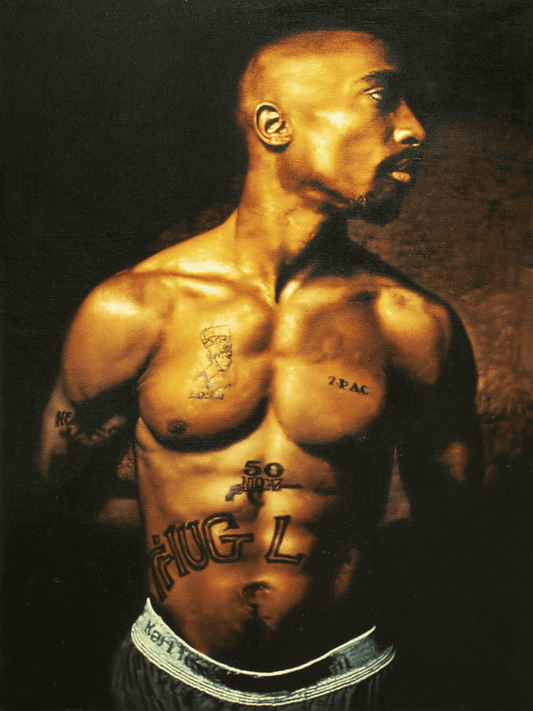 Portrait of the disgraced poet Tupac Amaru Shakur, 2018