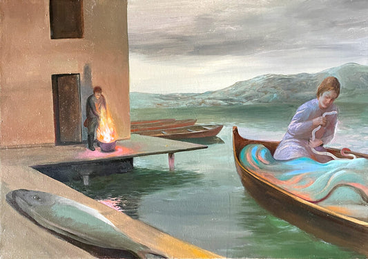 Landscape with the boat, 2022