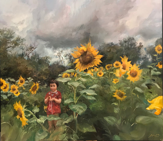 Landscape with sunflowers, 2024